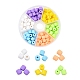 6 brins de perles en pâte polymère couleurs CLAY-YW0001-18-1