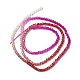 Transparent Gradient Color Glass Beads Strands GLAA-H021-01A-10-4