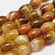 Oval Natural Striped Agate/Banded Agate Bead Strands G-M257-16x12mm-13-1