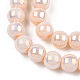Chapelets de perles en verre opaque électrolytique X-GLAA-T032-P6mm-AB09-2