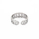 304 anillo de puño abierto de cadena de eslabones de acero inoxidable para mujer RJEW-S405-195P-2