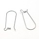 304 Stainless Steel Hoop Earrings Findings Kidney Ear Wires STAS-E009-4-1