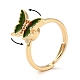 Butterfly Fidget Ring for Anxiety Stress Relief RJEW-P024-01B-2