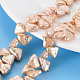 Naturales keshi abalorios de perlas hebras PEAR-S021-033A-3