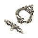 Tibetan Style Flower Toggle Clasps TIBE-A15304-AS-RS-1