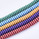 Spray Painted Non-magnetic Synthetic Hematite Beads Strands G-T124-23-1