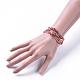Five Loops Fashion Wrap Bracelets BJEW-JB04595-05-4