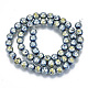 Electroplated Natural Lava Rock Beads Strands G-S352-30B-04-2