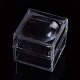 Прозрачные пластиковые коробки-лупы для просмотра колец CON-K007-02B-1