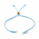 Bracelet cordon tressé en fil de polyester AJEW-JB01119-2