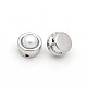 Half Round Silver Plated Imitation Pearl Taiwan Acrylic Beads SA08-6-S-J2-2