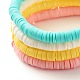 Bracelets élastiques faits à la main de perles heishi en pâte polymère BJEW-JB07425-5