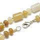 Colliers de perles en jade topaze naturelle NJEW-S392-15-2