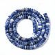 Fili di perle di diaspro macchia blu naturale G-S366-090-2