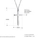 925スターリングシルバーのネックレス  クロス  プラチナ  17.7インチ（45cm） NJEW-BB30326-3