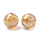 Perline in acrilico trasparente placcato colore ab TACR-R136-02-2