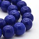 Lapis lazuli filamentos sintético perlas redondas G-M169-4mm-01-1