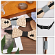 CHGCRAFT 2Pcs 2 Colors Adjustable Wood Puzzle Pattern Bow Ties AJEW-CA0003-99-4