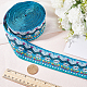10M Ethnic Style Embroidery Polyester Flower Ribbons OCOR-WH0077-74A-3