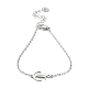 201 Stainless Steel Link Bracelets with Cable Chains BJEW-P297-01P-B-1