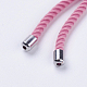 Nylon Twisted Cord Armband machen MAK-F018-11P-RS-4