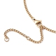 Titanium Steel Initial Letter Rectangle Pendant Necklace for Men Women NJEW-E090-01G-10-4