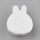不透明なバニー樹脂カボション  グリッターパウダー付き  ウサギの頭部  ミックスカラー  23x19x8mm CRES-S304-56-3