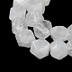 Brins de perles rondes coupées en étoile de cristal de quartz naturel G-M418-C18-01-5