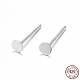 925 Sterling Silver Flat Pad  Stud Earring Findings STER-K167-045B-S-1