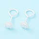 Tiny Chrysanthemum 999 Fine Silver Stud Earrings EJEW-I260-28S-1