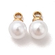 Colgantes de perlas de imitación de plástico KK-H442-59G-1