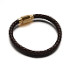 Leather Cord Braided Bracelet Making BJEW-E273-05G-1