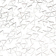 パンダホール260g0.5インチ三角形ガラス鏡タイル家の装飾工芸品ジュエリー作りのためのミニガラス装飾モザイクタイル  透明 GLAA-PH0007-89-1