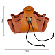 Superfindings 1 pièces pochette à cordon en faux cuir pochette de ceinture vintage sac à dés selle marron porte-monnaie portable imitation cuir cordon sac à main avec des accessoires en alliage AJEW-FH0003-30-2
