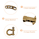 SUPERFINDINGS 12Pcs Tibetan Style Alloy D-Ring Anchor Shackle Clasps FIND-FH0008-01-4