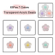 63pcs 7 couleurs perles acryliques transparentes TACR-YW0001-42-2