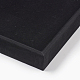木製のベルベットのピアスディスプレイで覆われて  長方形  ブラック  35x24x3cm EDIS-F003-01-2