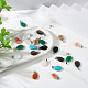 Fashewelry 24 pz 12 stili pendenti con pietre preziose naturali e sintetiche G-FW0001-33-6