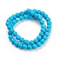 Chapelets de perles en turquoise synthétique TURQ-G106-8mm-02F-2
