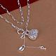Popular Silver Plated Brass Box Chain Necklaces NJEW-BB12685-2