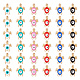 Aricraft 60 pièces 6 couleurs perles d'émail en alliage de ton doré ENAM-AR0001-53-1