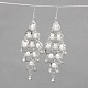 Iron Chandelier Glass Pearl Dangle Earrings X-EJEW-JE01552-01-2