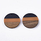 Tri-color Resin & Walnut Wood Pendants RESI-S358-78J-2