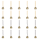 Globleland 20 個 2 色合金ジングルベル風鈴ロープ金属クリスマスガーランドぶら下げ装飾ミニベル用庭屋外庭の装飾 FIND-GL0001-43-1