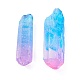 Electroplate Natural Quartz Crystal Beads G-XCP0001-01B-2