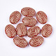 Oval Plating Acrylic Beads X-PACR-Q102-78D-1