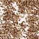 Mgb松野ガラスビーズ  日本製シードビーズ  銀の丸い穴のガラスのシードビーズのライニング  ツーカット  六角  シエナ  15/0  1x1x1mm  穴：0.8mm  約135000個/袋  450 G /袋 SEED-Q023B-54-2