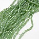 1 Strand Imitation Jade Electroplate Glass Beads Strands X-EGLA-F001-G02-1