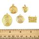 5шт 5 стиля латунные подвески-медальоны KK-FS0001-90-5