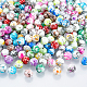 PandaHall 15 Color 10mm Baking Painted Glass Beads 200pcs Drawbench Round Loose Beads for Necklace Bracelets Making Jewelry Making GLAA-PH0008-07-10mm-4